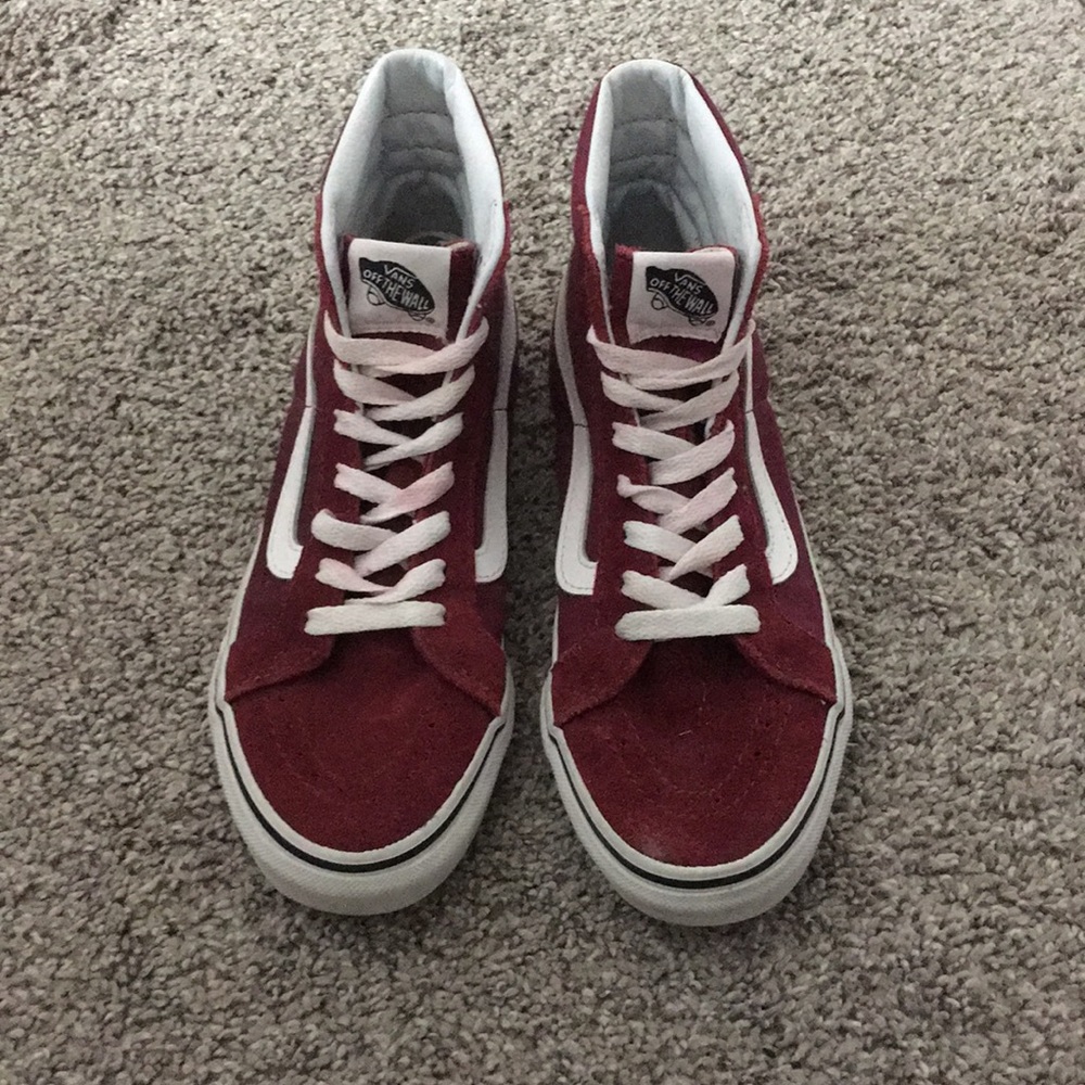 Burgundy/red Vans